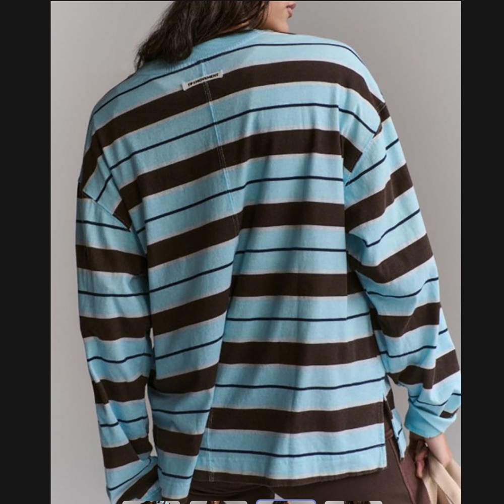 FIRM PRICE NWOT FP MOVEMENT BY FREE PEOPLE STRIPED HUSTLE LAYER - Picture 3 of 9